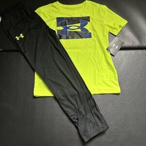 NWT Under Armour Jogger & Tee Set Boys Size 7